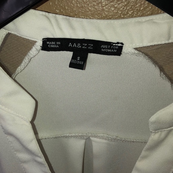 AA&ZZ •  cap sleeve mesh cutout top - Picture 7 of 7